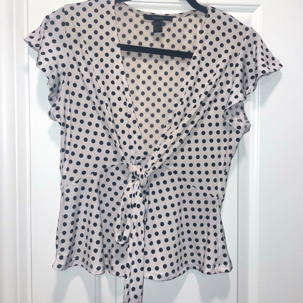 Polka dot blouse
